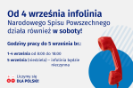 Od 4 wrze�nia infolinia Narodowego Spisu Powszechnego Ludno�ci i Mieszka� 2021 r. pracuje tak�e w soboty!